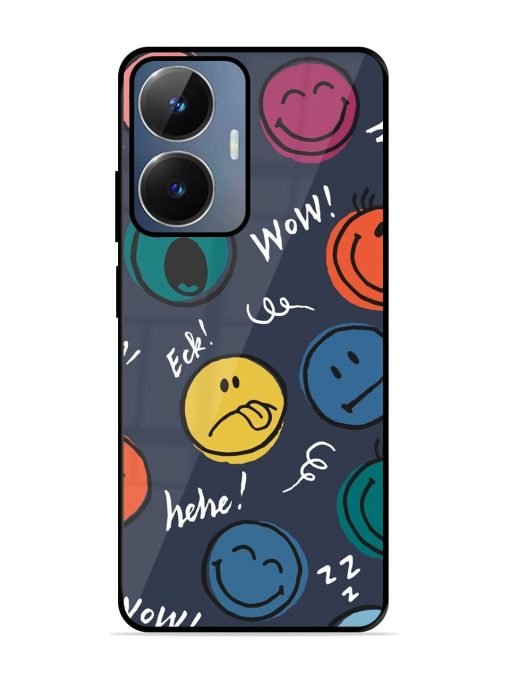 Emoticon Parade Glossy Soft Edge Case for Realme Narzo N55 Chachhi