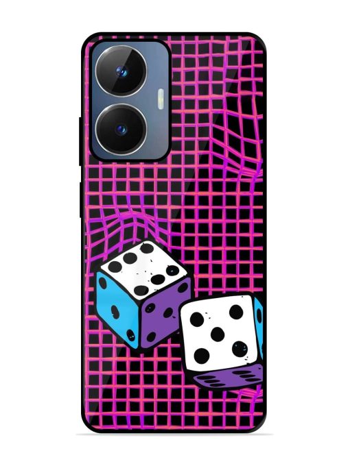 Glitched Dice Glossy Soft Edge Case for Realme Narzo N55 Chachhi