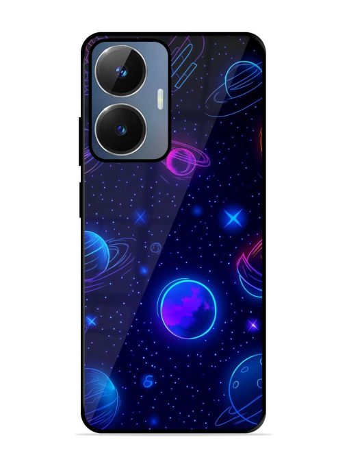 Neon Cosmos Glossy Soft Edge Case for Realme Narzo N55 Chachhi