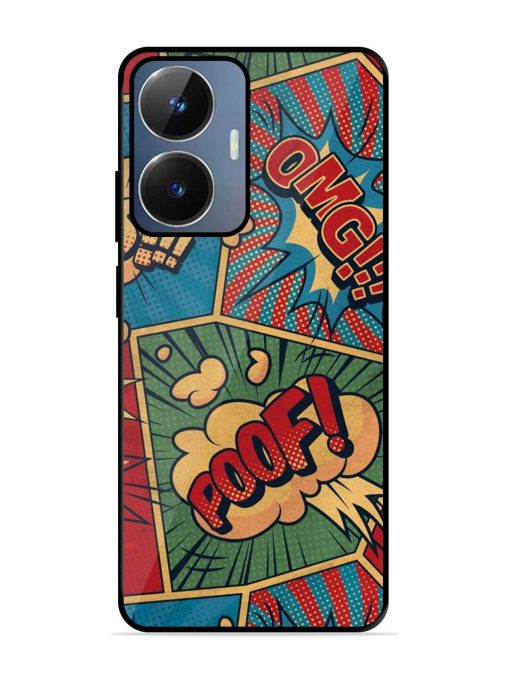 Comic Book Chaos Glossy Soft Edge Case for Realme Narzo N55 Chachhi