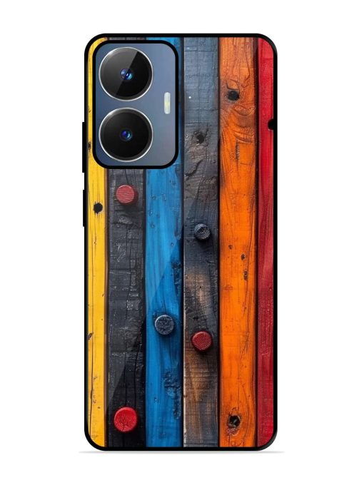 Rainbow Plank Glossy Soft Edge Case for Realme Narzo N55 Chachhi