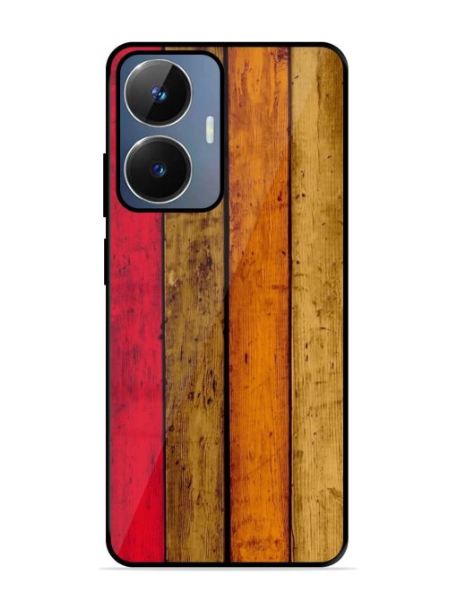 Colorful Woodgrain Glossy Soft Edge Case for Realme Narzo N55 Chachhi