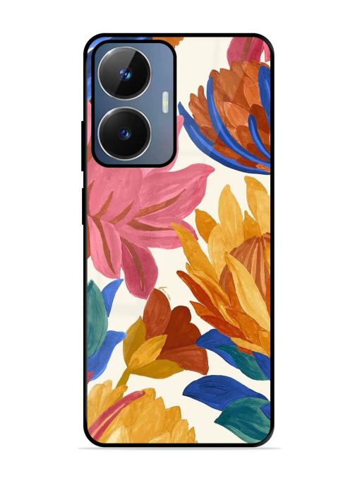 Blooming Tapestry Glossy Soft Edge Case for Realme Narzo N55 Chachhi