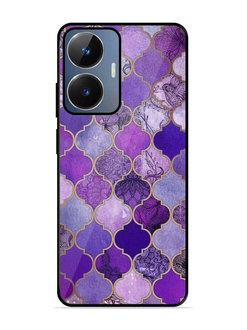 Purple Mosaic Magic Glossy Soft Edge Case for Realme Narzo N55 Chachhi