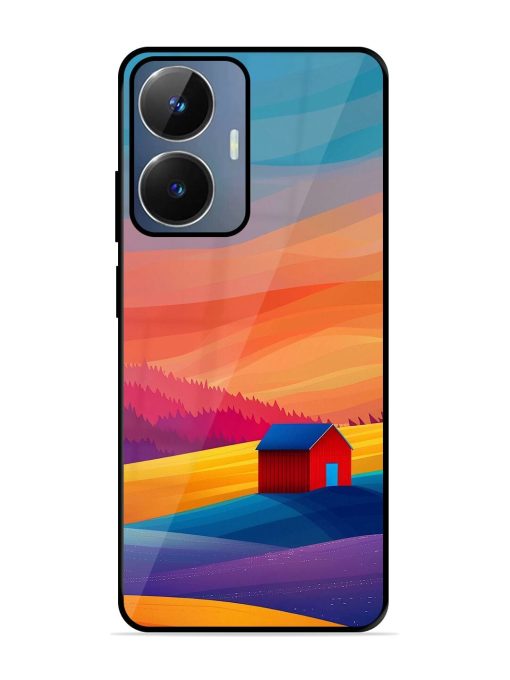 Sunset Solitude Glossy Soft Edge Case for Realme Narzo N55 Chachhi