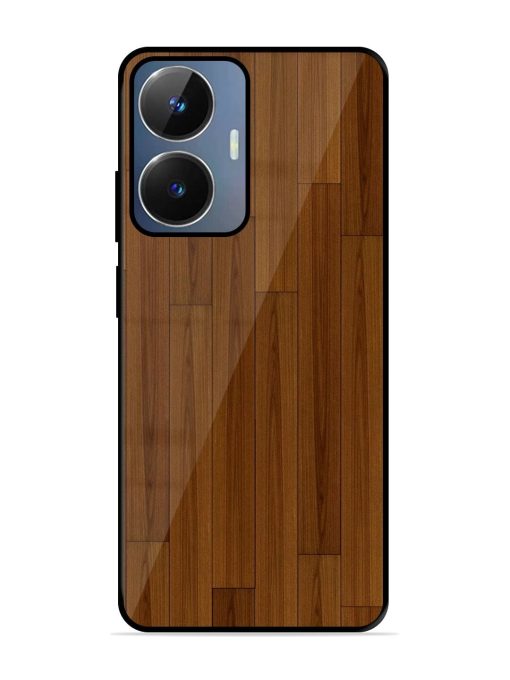 Warm Woodgrain Glossy Soft Edge Case for Realme Narzo N55 Chachhi