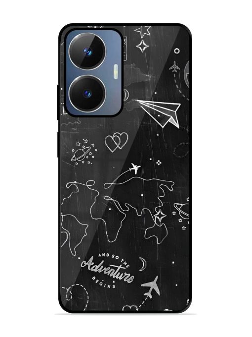 Wanderlust Sketchbook Glossy Soft Edge Case for Realme Narzo N55 Chachhi