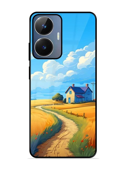 Countryside Cottage Glossy Soft Edge Case for Realme Narzo N55 Chachhi