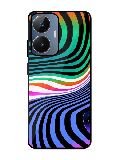 Psychedelic Waves Glossy Soft Edge Case for Realme Narzo N55 Chachhi