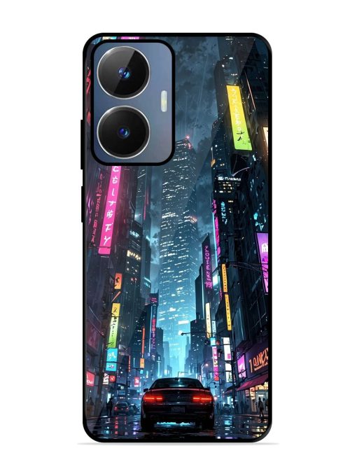 Neon Nightscape Glossy Soft Edge Case for Realme Narzo N55 Chachhi