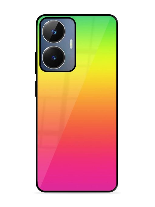 Rainbow Gradient Glossy Soft Edge Case for Realme Narzo N55 Chachhi