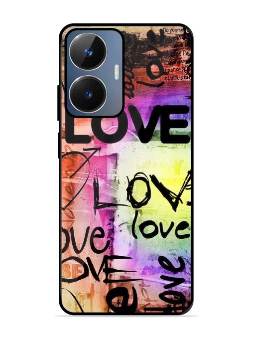 Love Graffiti Glossy Soft Edge Case for Realme Narzo N55 Chachhi