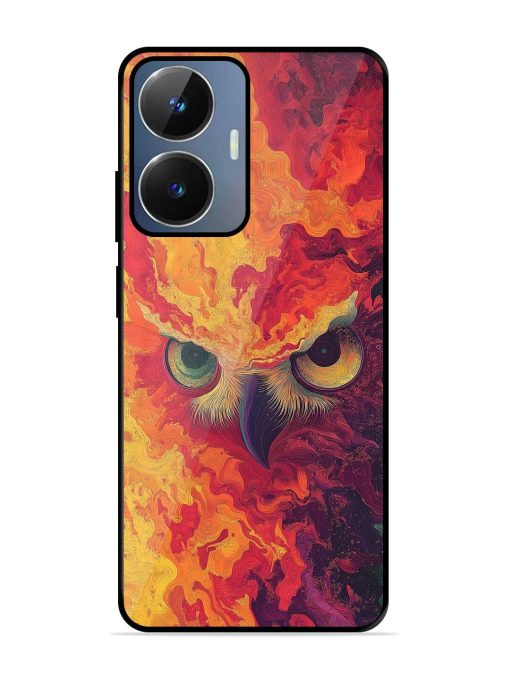 Fiery Owl Glossy Soft Edge Case for Realme Narzo N55 Chachhi