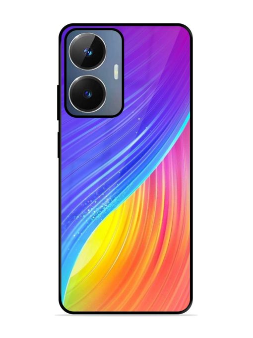 Neon Swirl Glossy Soft Edge Case for Realme Narzo N55 Chachhi