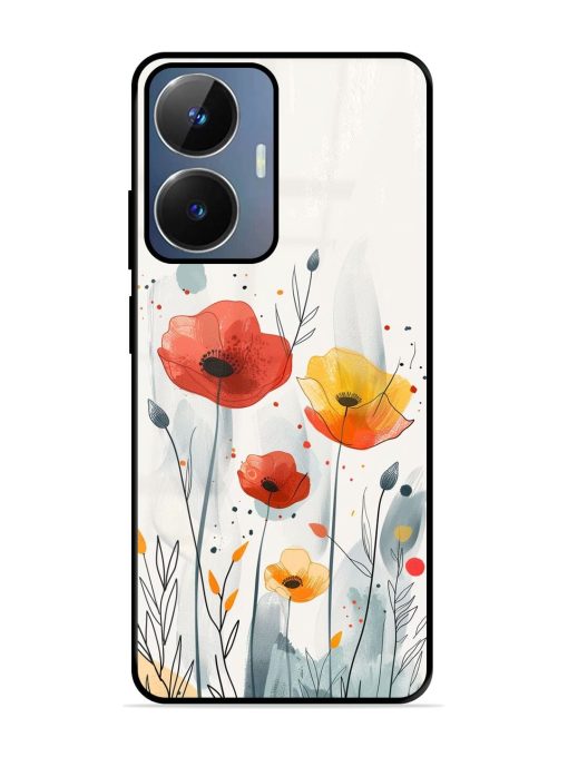 Poppy Fields Glossy Soft Edge Case for Realme Narzo N55 Chachhi