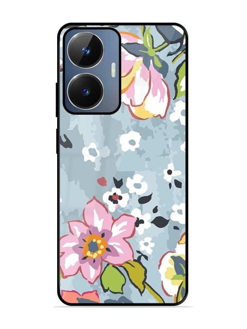 Floral Fantasy Glossy Soft Edge Case for Realme Narzo N55 Chachhi