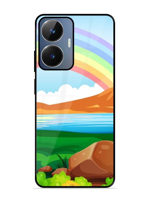 Rainbow Over The Lake Glossy Soft Edge Case for Realme Narzo N55 Chachhi