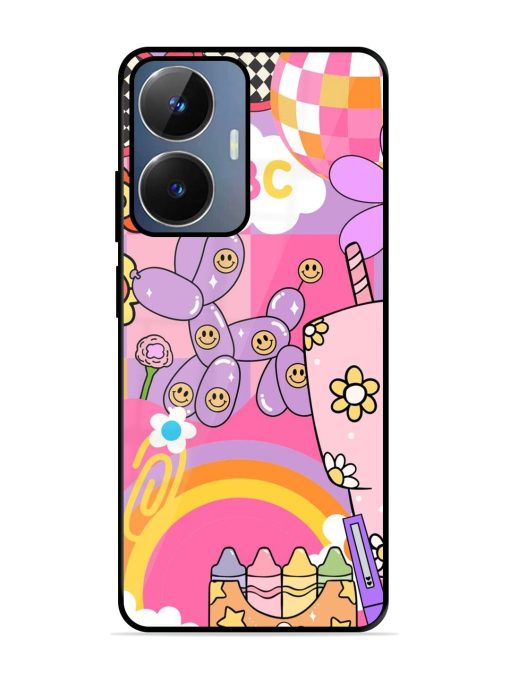 Whimsical Y2K Chaos Glossy Soft Edge Case for Realme Narzo N55 Chachhi