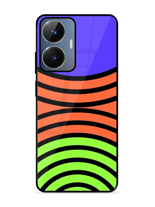 Psychedelic Stripe Symphony Glossy Soft Edge Case for Realme Narzo N55 Chachhi