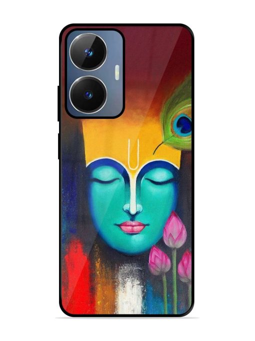 Divine Tranquility: The Face Of Krishna Glossy Soft Edge Case for Realme Narzo N55 Chachhi