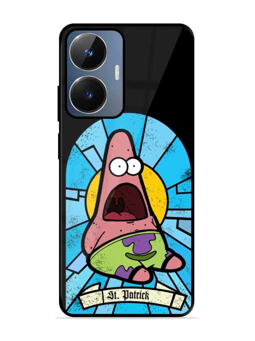 St. Patrick'S Day Stained Glass Patrick Star Glossy Soft Edge Case for Realme Narzo N55 Chachhi