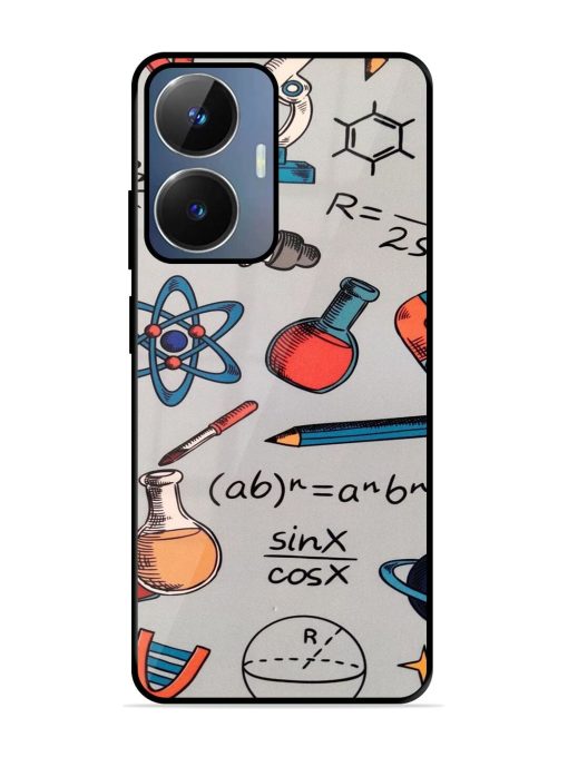 Science Doodle Delight Glossy Soft Edge Case for Realme Narzo N55 Chachhi