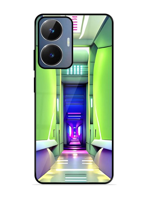 Neon Corridor Glossy Soft Edge Case for Realme Narzo N55 Chachhi