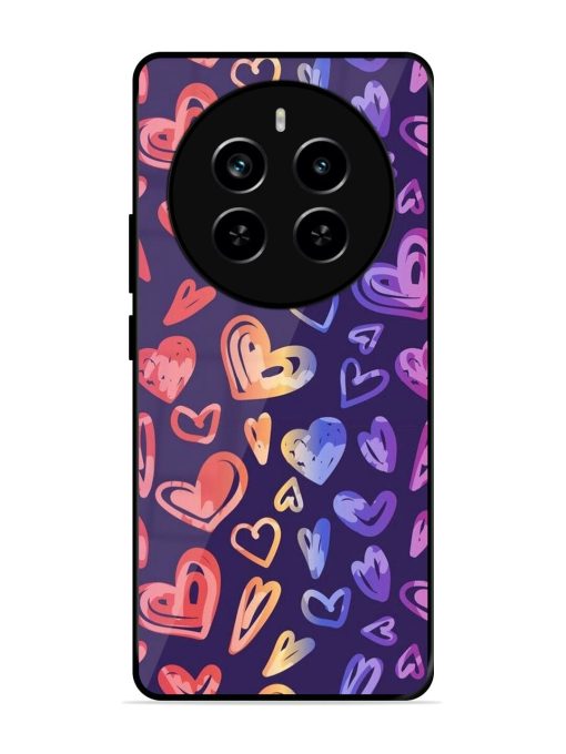 Rainbow Hearts Glossy Soft Edge Case for Realme P1 Pro (5G)