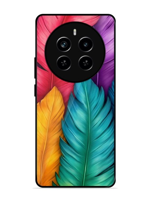 Rainbow Feathers Glossy Soft Edge Case for Realme P1 Pro (5G) Chachhi