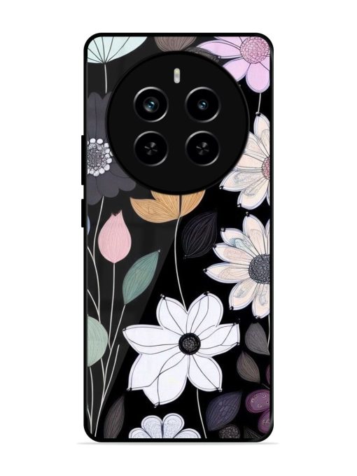 Whimsical Blooms On Black Glossy Soft Edge Case for Realme P1 Pro (5G) Chachhi