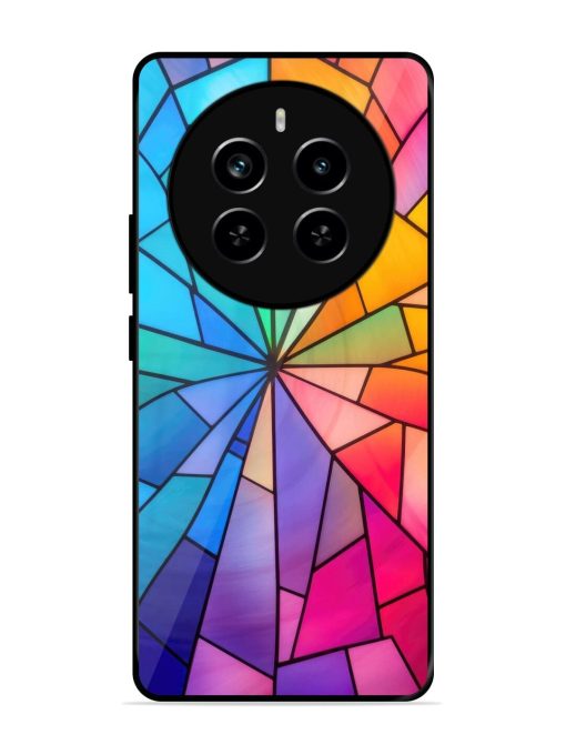 Stained Glass Kaleidoscope Of Colors Glossy Soft Edge Case for Realme P1 Pro (5G) Chachhi