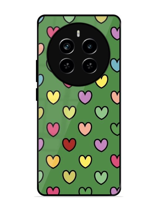 Rainbow Heart Parade Glossy Soft Edge Case for Realme P1 Pro (5G) Chachhi