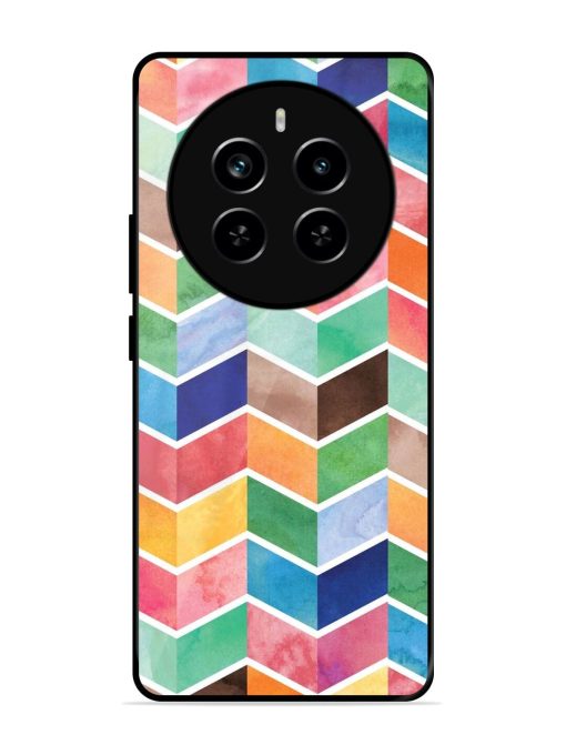 Watercolor Chevron Whimsy Glossy Soft Edge Case for Realme P1 Pro (5G) Chachhi