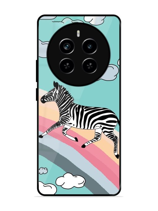 Zebra On A Rainbow Glossy Soft Edge Case for Realme P1 Pro (5G) Chachhi