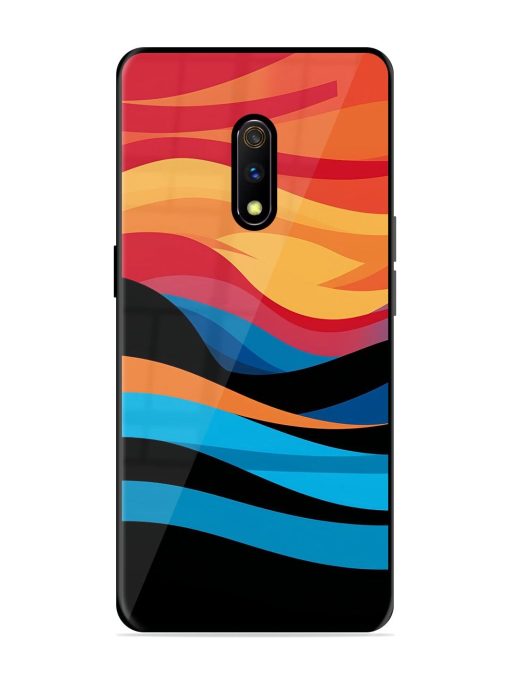 Blazing Currents Glossy Soft Edge Case for Realme X Chachhi