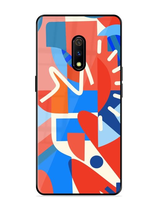 Abstract Harmony Glossy Soft Edge Case for Realme X Chachhi