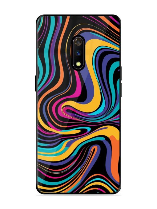 Psychedelic Swirl Glossy Soft Edge Case for Realme X Chachhi