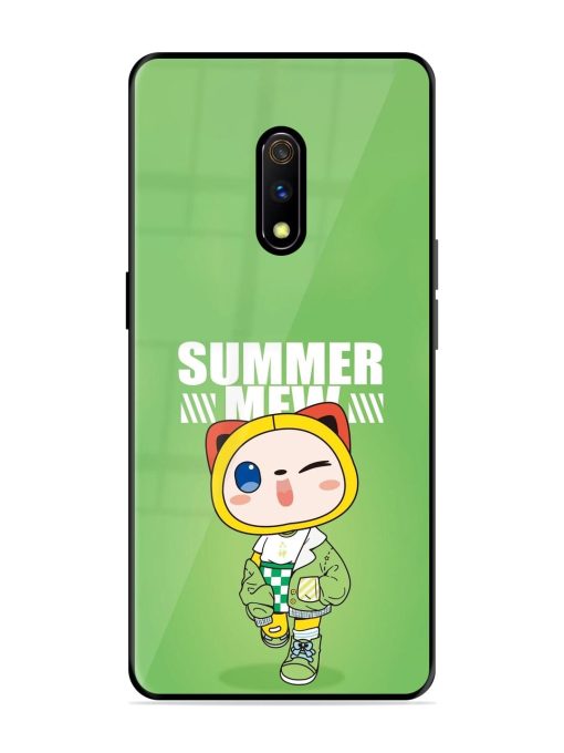 Purrfect Summer Glossy Soft Edge Case for Realme X Chachhi