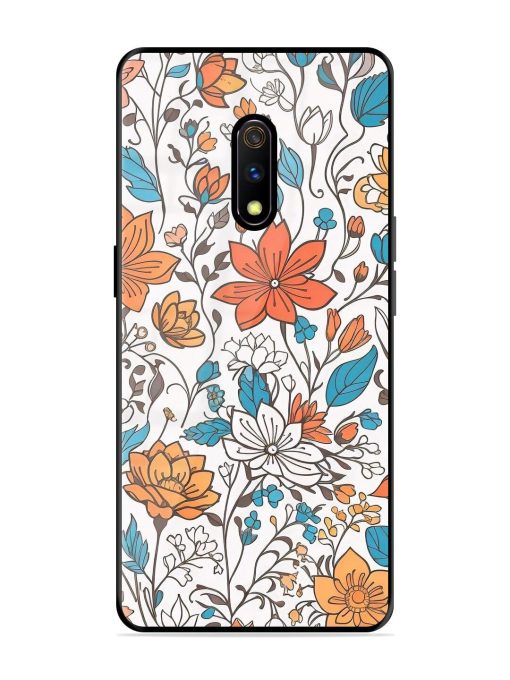 Floral Symphony Glossy Soft Edge Case for Realme X Chachhi