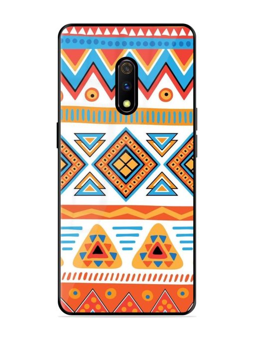 Vibrant Tribal Pattern Glossy Soft Edge Case for Realme X Chachhi