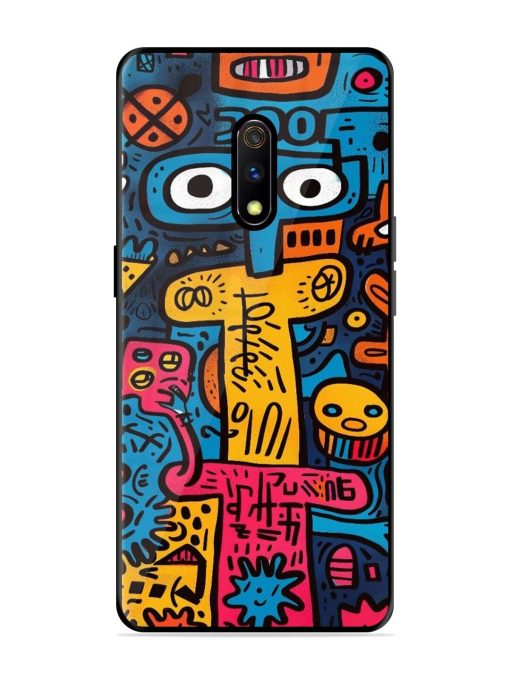 Doodletopia Glossy Soft Edge Case for Realme X Chachhi