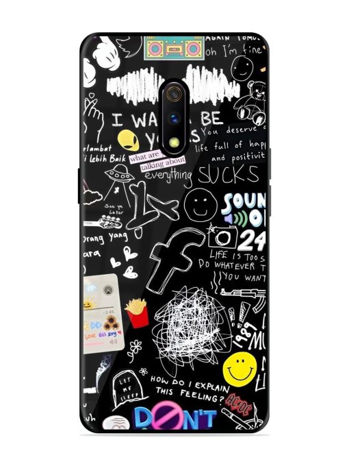 Doodle Diary Glossy Soft Edge Case for Realme X Chachhi