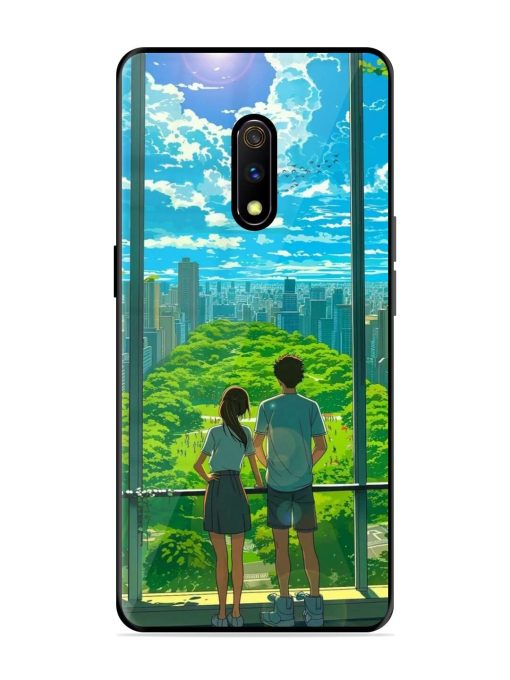 Cyberpunk Dreamscape Glossy Soft Edge Case for Realme X Chachhi