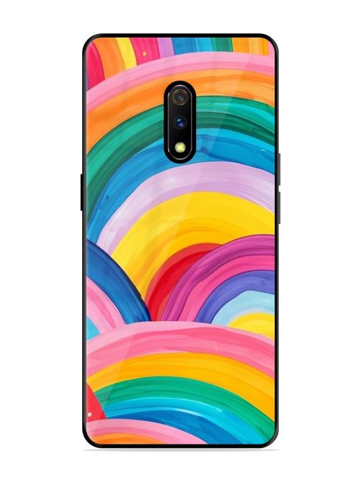 Rainbow Symphony Glossy Soft Edge Case for Realme X Chachhi