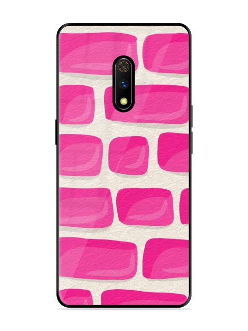 Pink Brick Wall Glossy Soft Edge Case for Realme X Chachhi