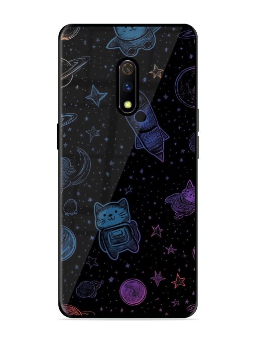 Cosmic Cat Chaos Glossy Soft Edge Case for Realme X Chachhi