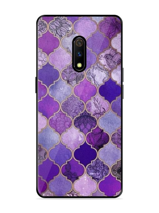 Purple Mosaic Magic Glossy Soft Edge Case for Realme X Chachhi