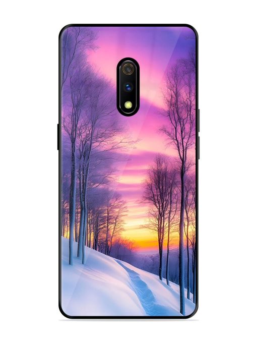 Winter'S Purple Haze Glossy Soft Edge Case for Realme X Chachhi