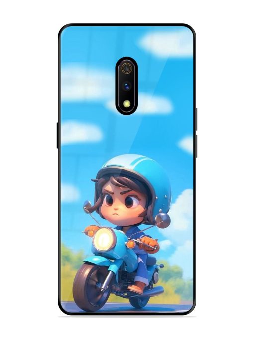 Little Rider Glossy Soft Edge Case for Realme X Chachhi