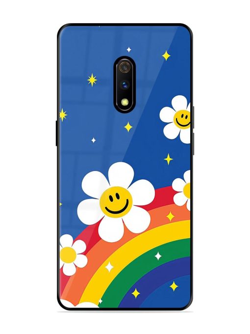 Happy Daisies And Rainbow Sky Glossy Soft Edge Case for Realme X Chachhi